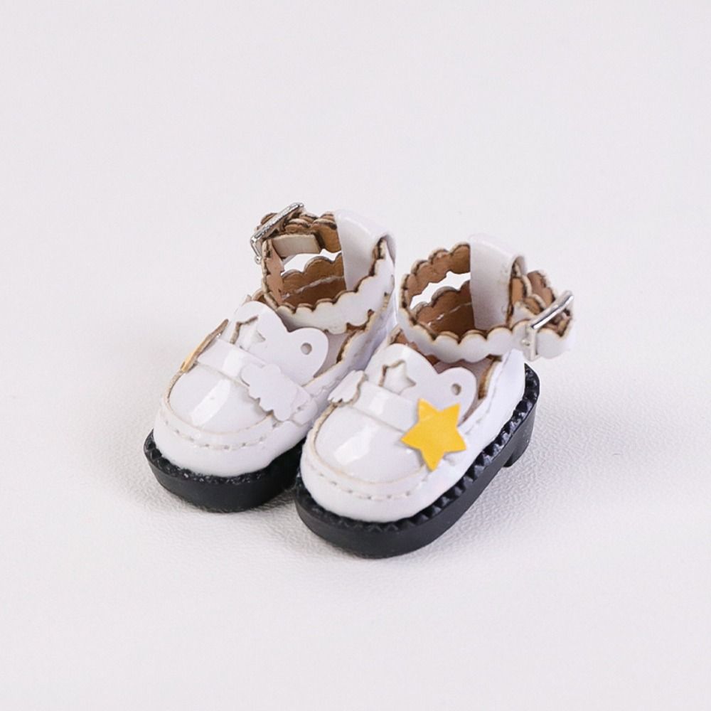 1 Pair DIY OB11 Uniform Shoes PU Leather Mini Doll Leather Boots  Children Toys