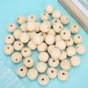 Round Bds Wooden Log Color Craft Bds for Jewelry Children Toys Making