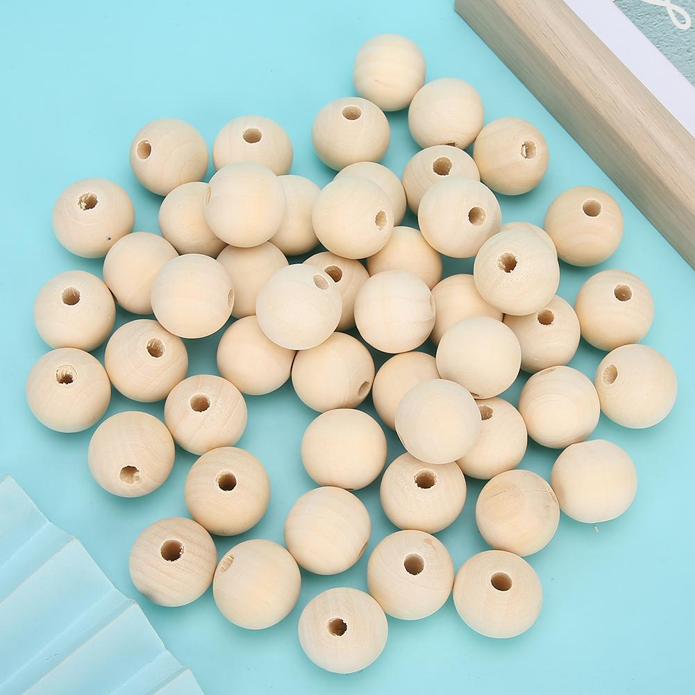 Round Bds Wooden Log Color Craft Bds for Jewelry Children Toys Making