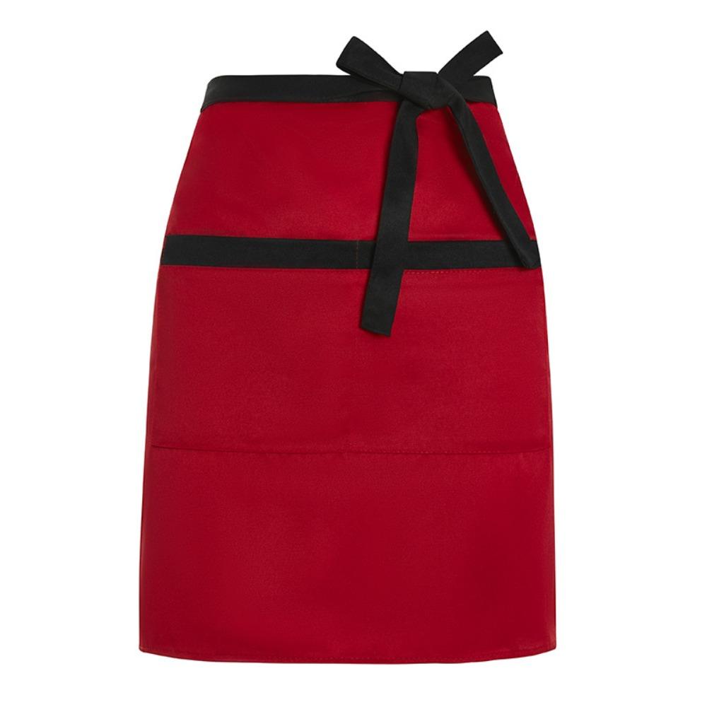 Solid Color Chef Apron Dacron Household Cleaning Apron Modern Half-length Short Apron