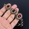 Roter Granat Armreif, Handgefertigter Schmuck Verstellbarer Armreif, 999 Kupferdraht Umwickeltes Armband, Geschenk Für Ihn Echter Edelstein Armreif