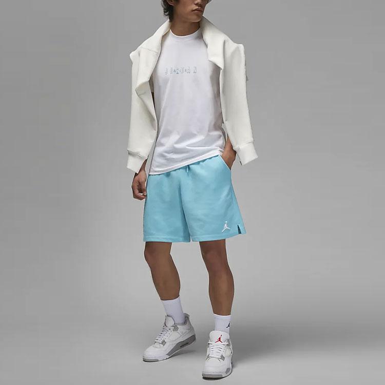 Jordan Amerikanisches Retro-Logo-Print Cooles Buchstaben Rundhals Kurzarm T-Shirt Herren Tops Weiß DX9580-100