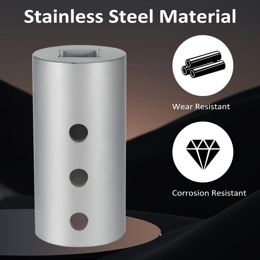 Stainless Steel Trailer Jack Drill Adapter Kit with 12 "  "  Socket Adapter Bit Compatible with 1 Inch