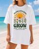 Personalized Teacher Shirt, Helping Little Minds Grow T-Shirt, Custom School or Class Name, Retro Floral Sunshine Design