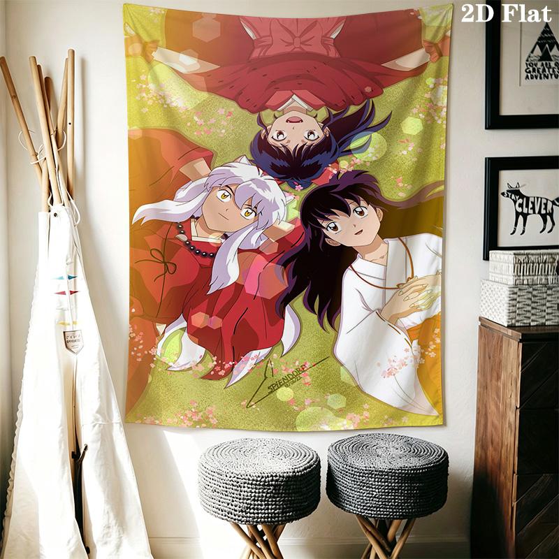 Inuyasha Complete Series Tapestry Background Cloth Fashion Print Soft Wall Covering Decoration Home Decor