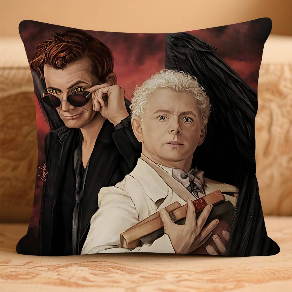 

Classic TV Series G-GoodS O-Omens Pillow Case Removable Washable Cushion Cover – All-Season Soft Linen 16x16Inch