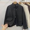 Spring 2025 Women's Loose Casual Chic Stand-Up Collar Jacket - Hong Kong Style