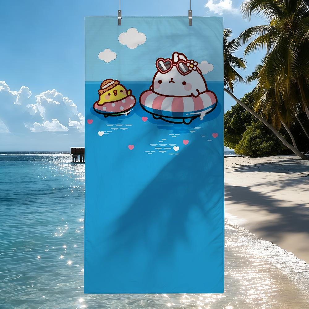 M-Molang CUTE Cartoon Towel Quick Drying Beach Towels Are Suitable For Swimming Pools Camping Yoga And The Gym