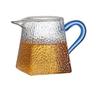 Heat-Resistant Glass Tea Cup, Creative Square Bottom Teacups, Milk Coffee Pot, Water Jug, Kitchen Container, Hammer Texture