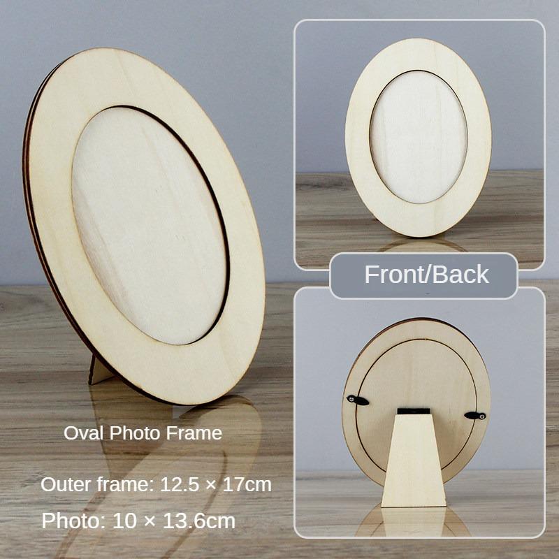 Handmade Photo Frame Base for Fun Parent-child Interaction DIY Production Solid Wood Embryo Home Atmosphere Decoration