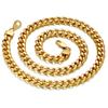 Punk Fashion 10mm Cuban Link Chain Necklaces Male Thick Gold Silver Color Stainless Steel Heavy Chain for Men Party Jewelry Gift