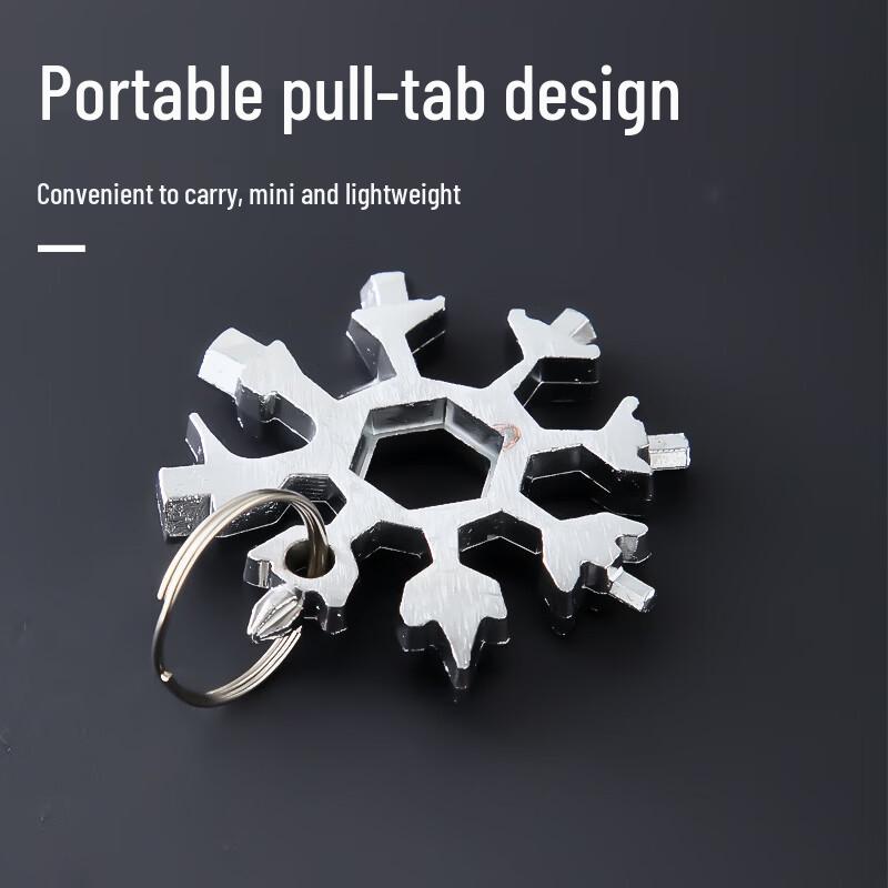 18-in-1 Snowflake Multi-tool Keychain