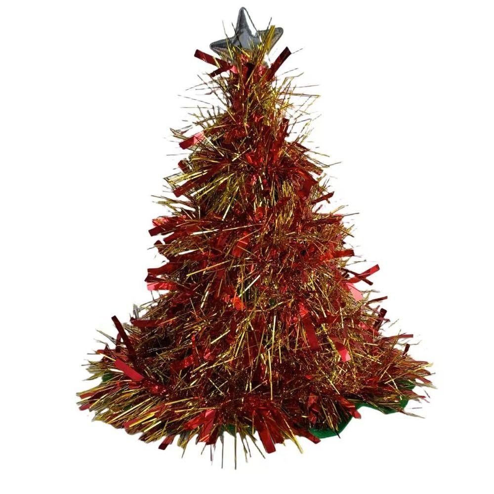 

Cloth Christmas Hat Non-woven Rain Silk Christmas Decor Cute Xmas Headwear Home золотий/червоний