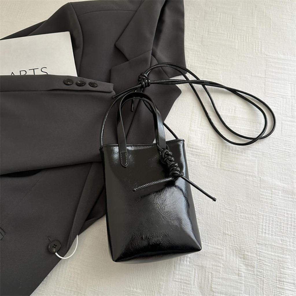 Mini Umhängetasche aus PU-Leder für Damen Koreanische Mode Schultertaschen Damen Einfache Retro Handtaschen Handy Geldbörsen Beutel