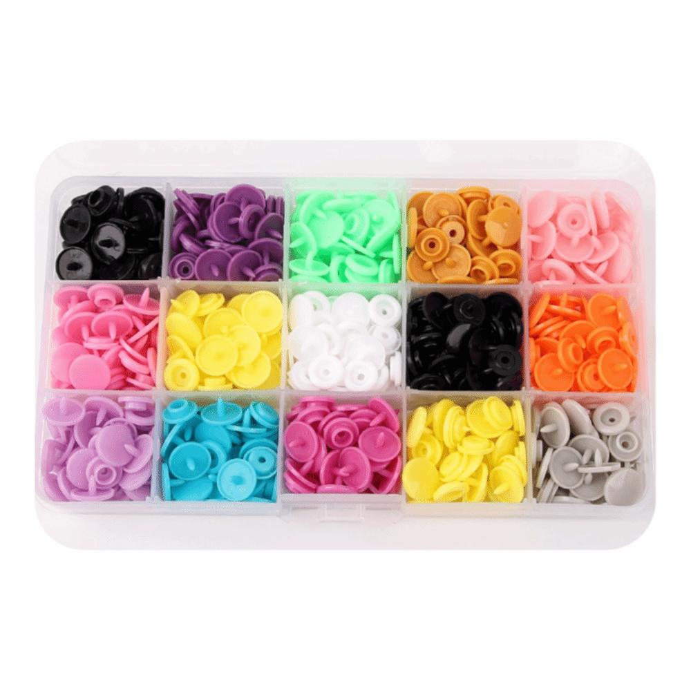Colored Snaps Fastener Pliers Kit Metal Press Pliers Seamless Design Snap Buttons Resin Auto-lock Press Stud Buttons Handbags