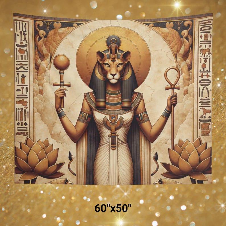 Sekhmet tapestry 75x100 чёрный