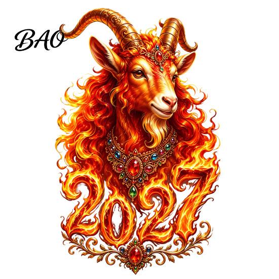Winter Festival Glass Decor Chinese New Year Window Sticker, 2027 Goat Static Clings, Decoration for Home Reusable Lunar Xmas Shop PVC Clings Windows