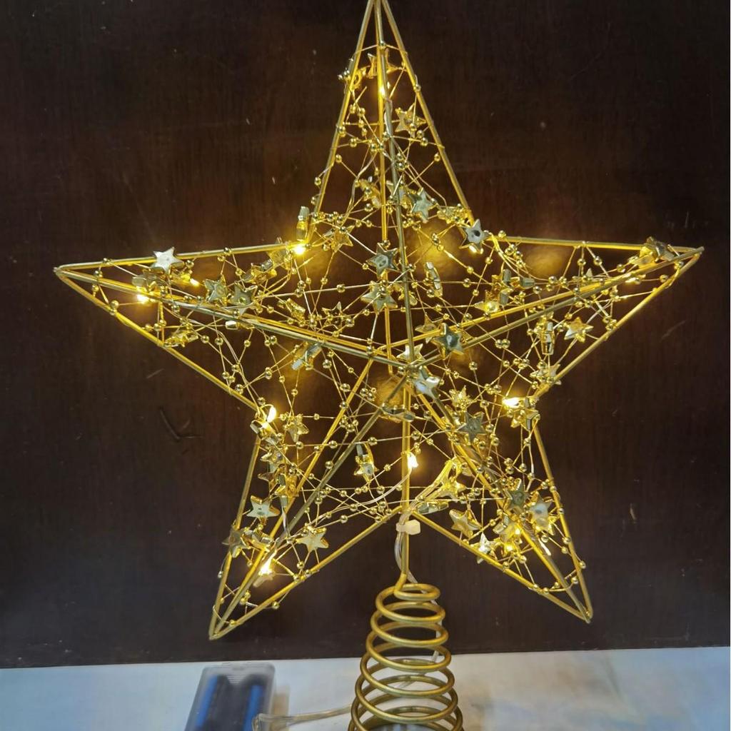 Yuzhu Line Tree Top Star Christmas Tree and Window Decorations