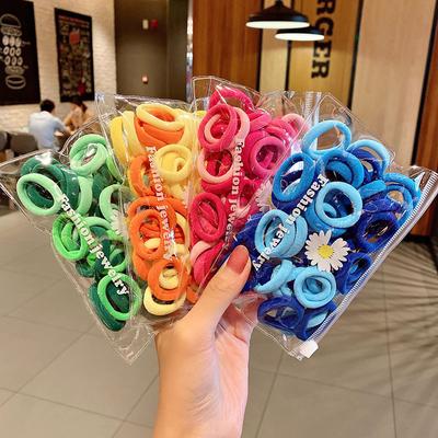 50 ks/sada Dívčí barevné nylonové malé elastické gumičky do vlasů Dětský držák na culík Scrunchie Čelenka Ženy Děti Vlasové doplňky