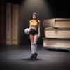 Cheerleader Figure Painted Toy Mini for Shelf, Collectors
