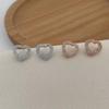 Exquisite Rose Gold Zircon Heart Stud Earrings - Elegant, Versatile Fashion Jewelry