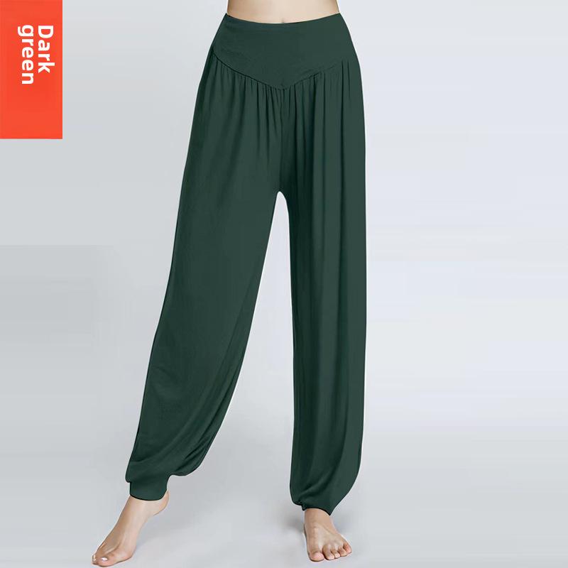 Pantaloni sportivi in modal per yoga e danza, pantaloni a campana larghi e di grandi dimensioni 2XL