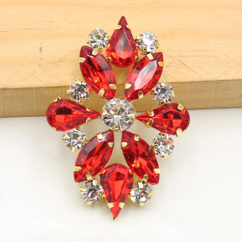 

LKERAN 2-piece/35 * 50MM Diamond Crystal Horse Eye Diamond Buckle DIY Wedding Dress Bag Clothing Accessories Decoration