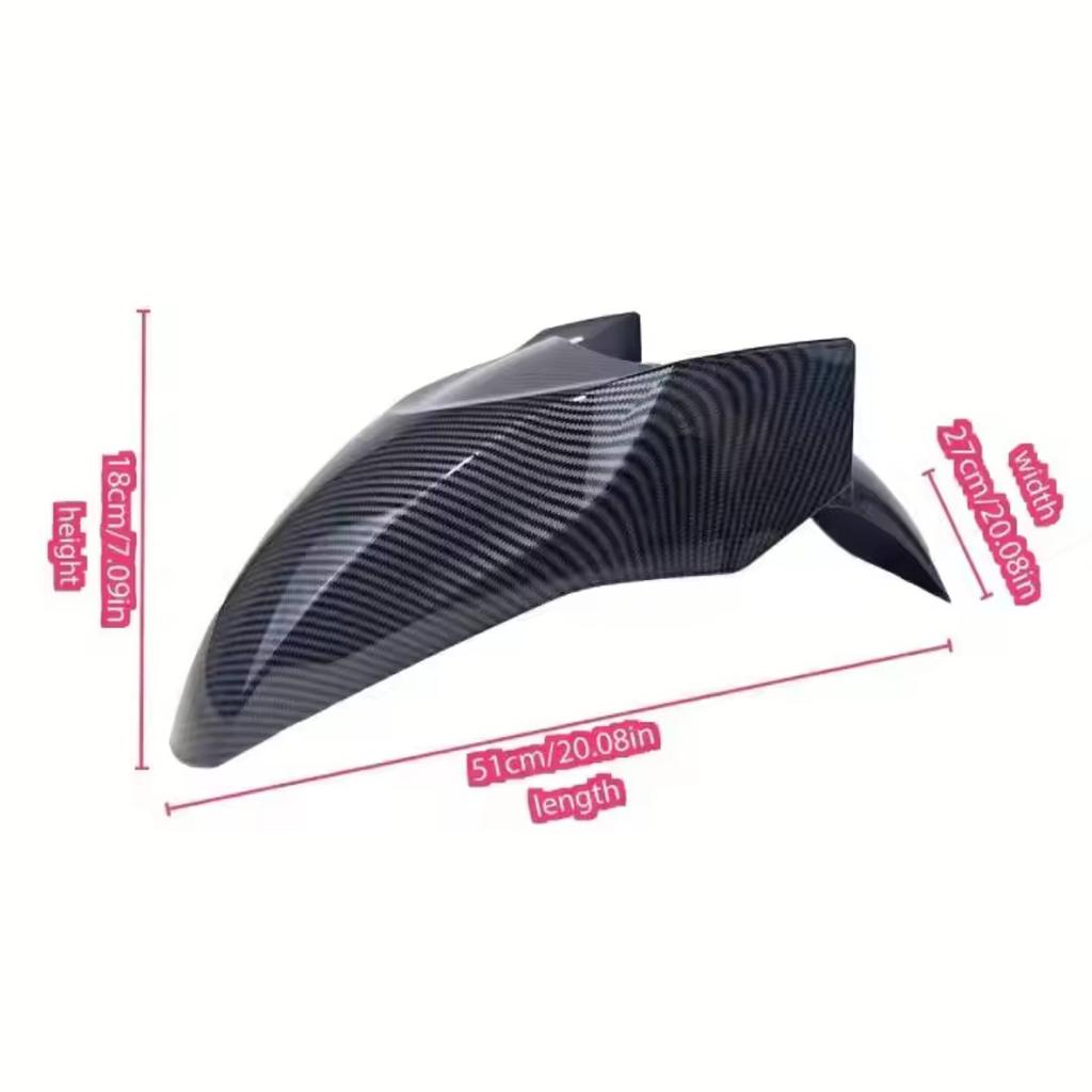Motorcycle Front Fender Carbon Fiber Pattern Front Wheel Mudguard Water Splash Protection Cover For Honda PCX160 2021-2025