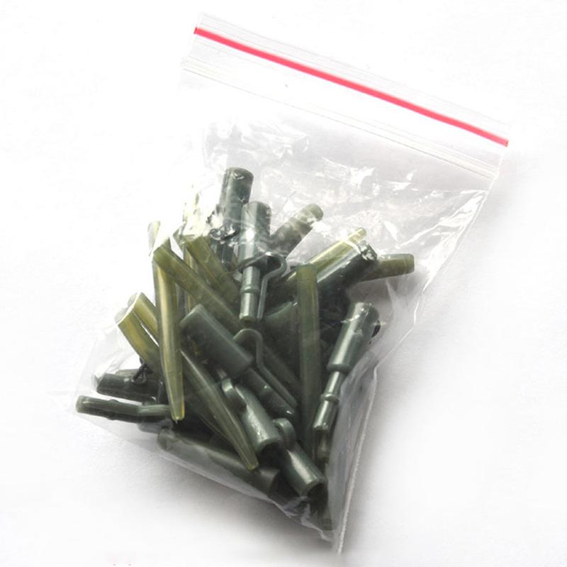40Pcs Karpfen Angeln Zubehör Blei Clip Quick Change Swivel Schwanz Gummi Hülse