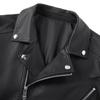 FAPAI Men's Goatskin Leather Lapel Jacket