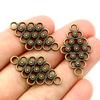 20 Stück 29x17mm Antik Bronze und Antik Silber Plated Blumenstil Verbinder Handgefertigte Anhänger Anhänger:DIY-Anleitung für eine Armband-Halskette