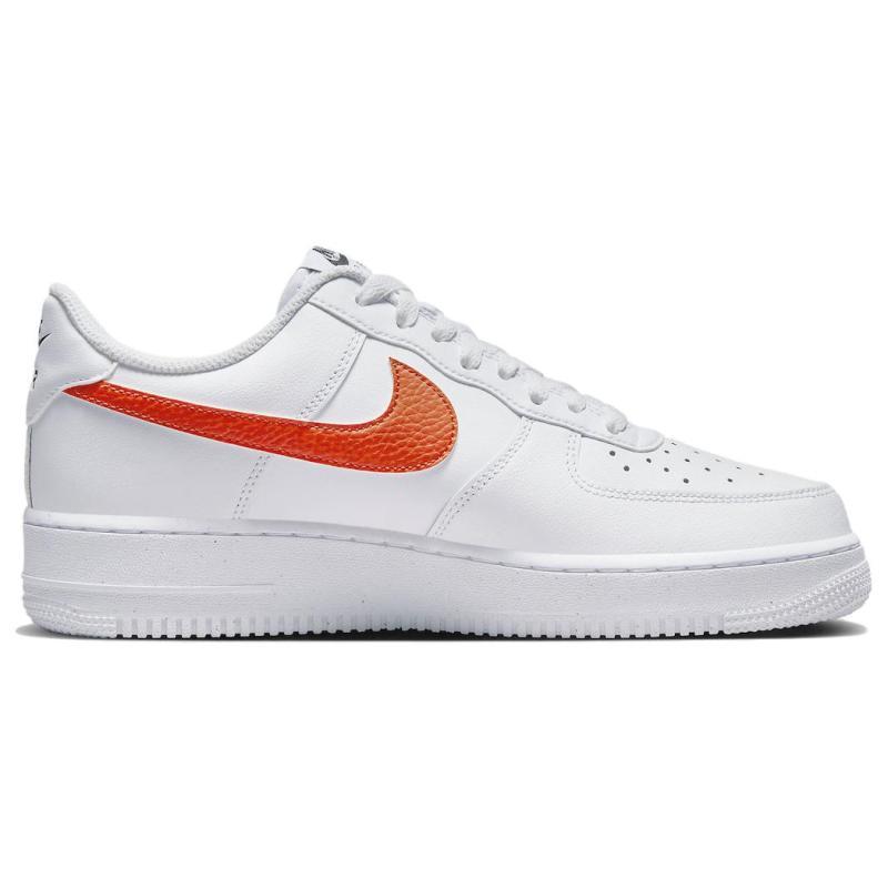 Nike Air Force 1 Low '07 Spray Paint Swoosh Weiß Safety Orange Sneakers FJ4228-100