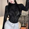 Damer Body Genomskinlig Mesh Sexig Rygglös Urskuren Body Streetwear