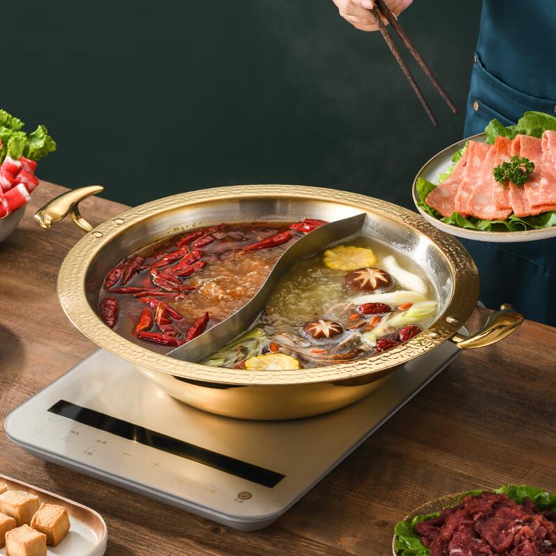 Zouyue Hengsheng Gehämmerter Edelstahl Doppelgeschmacks-Hot Pot