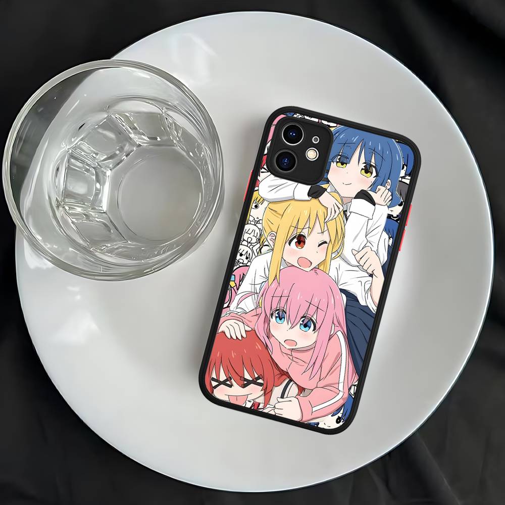 Anime Bocchi The Rock Matte Translucent Phone Case For Iphone 16 ProMax 15 14 13 12 11 X XS PRO Plus