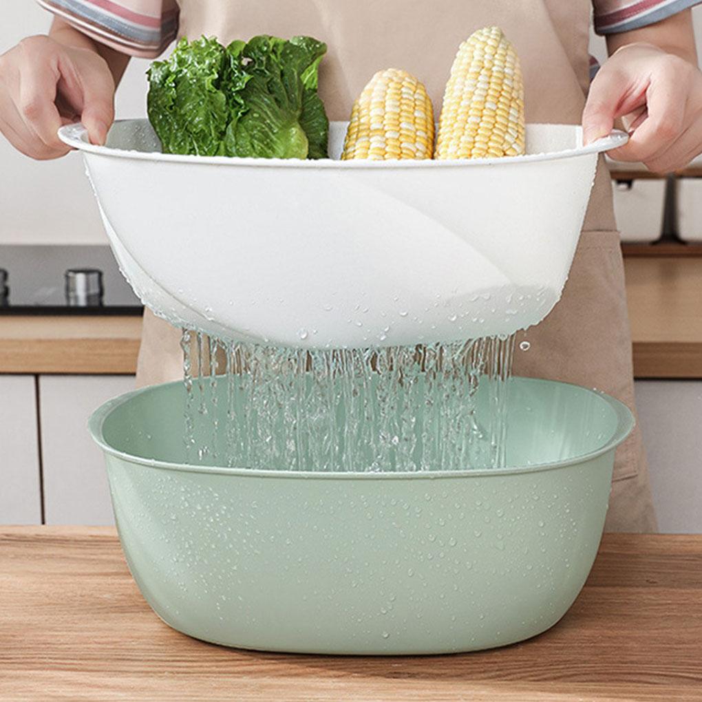 PP-Siebkorb in Lebensmittelqualität zum bequemen Waschen von Reis und Obst, Waschen von Gemüse und Waschen von Reis