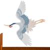 2pcs Large Red Crowned Crane Birds Sew on Blue Animal Birds Iron on Patches  for Jeans