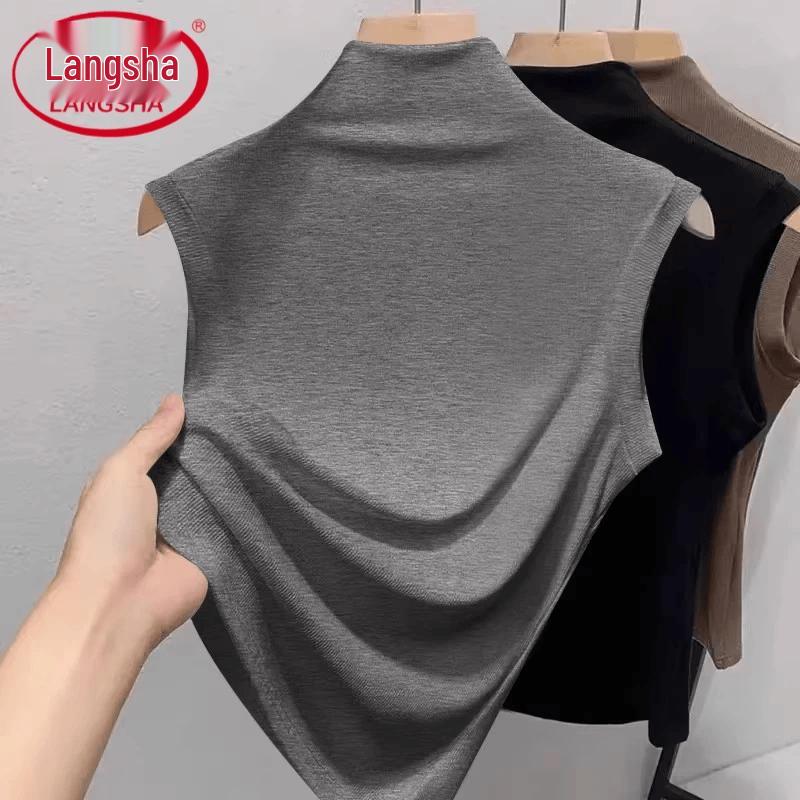 Langsha Women s Half-High Neck Vest S