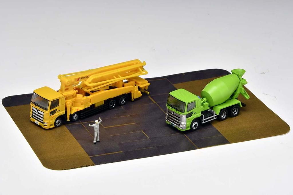 TOMYTEC The Truck Collection Truck Collection Concrete Pump Car Set A Diorama Supplies
