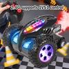 2.4G RC Car Stunt Toy for Boys & Girls with Spray 360° Rotation Light & Sound Electric Rolling Toy Suitable for Children