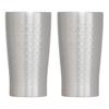 Maebata Luxe Pair of Thermo Silver 51350 Tumblers, & Silver, 340ml,
