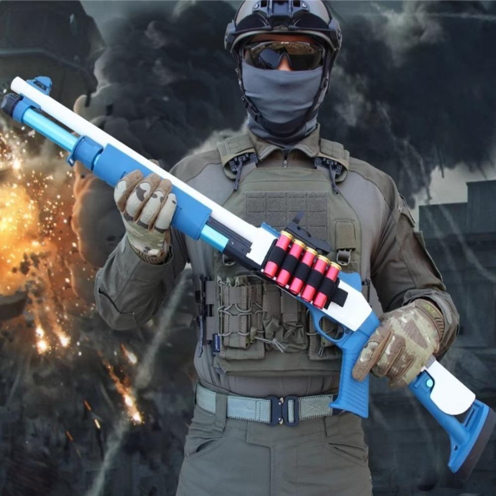 XM1014 Spara Pallini Morbidi Spara Guscio Espellente Giocattolo con Dardi in Schiuma per Battaglie CS all'Aperto Regalo di Natale per Collezionisti e Bambini