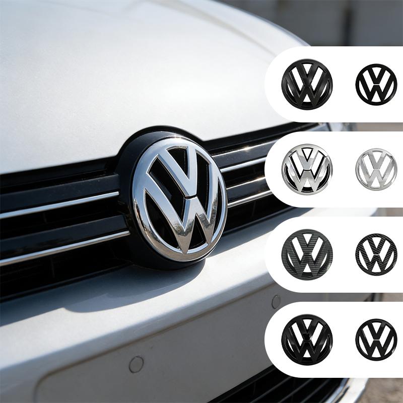 5K0853601C VW 135mm Car Front Grill Logo Emblem 110mm Rear Trunk Lid Badge For Volkswagen Golf MK6 Replacement Auto Accessories ze5