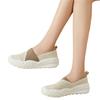 Women's Fashion Lightweight Flyknit Breathable Casual Round Toe Slip On Shoes with Flexible Sole for Everyday Wear