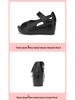 Neue Sommer Sandalen mit dicker Sohle, offenem Zeh, einem Riemen, Ausschnitt und römischem Keilabsatz für Mütter mittleren Alters und ältere Mütter