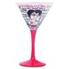 Coyote Zodiac Hand-Painted Martini Glass (Virgo)