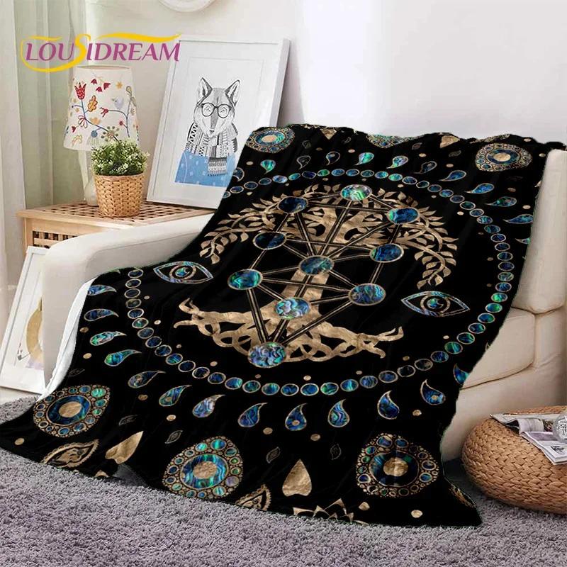 Tree of Life Nature Viking Yggdrasil Norse Soft Flannel Blankets,Throw Blanket Comfortable Blanket for Picnic Beds Home Bedroom