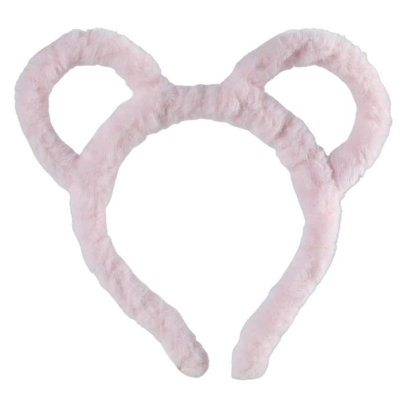 Soft Bear Ears Headbands Plush Mouse Hair Hoop for Washing Face Cartoon Animal Hairbands Halloween Costume Cosplay Headpiece