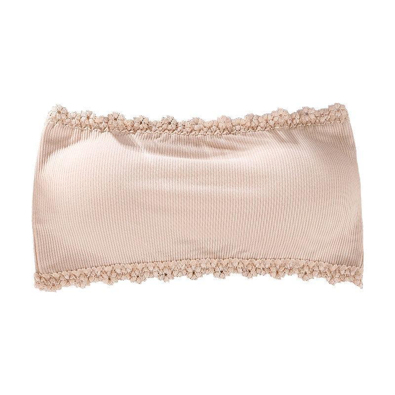 Elegant Lace Anti-Exposure One-Shoulder Strapless Women's Bandeau Top