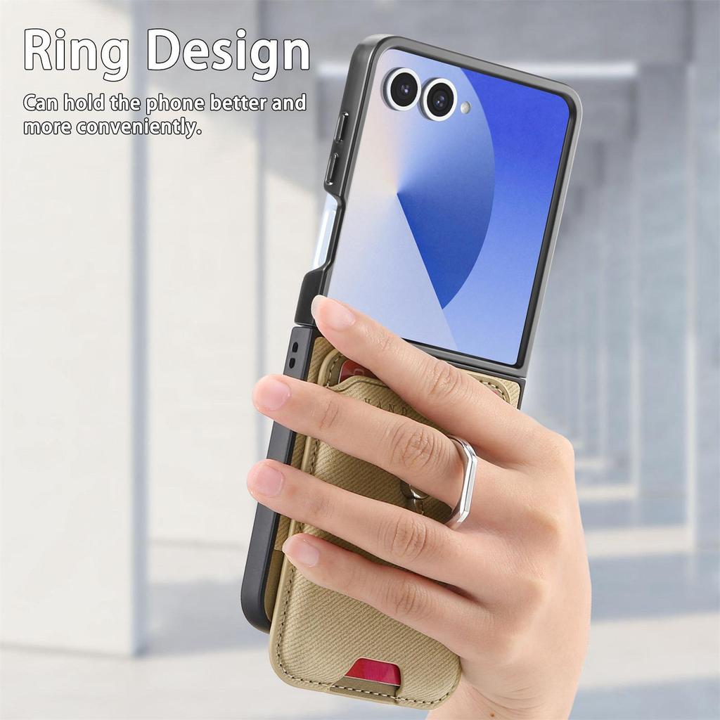 Samsung Galaxy Z Flip 7/6 Magnetiskt Fällbart Ringstativ Skyddsfodral